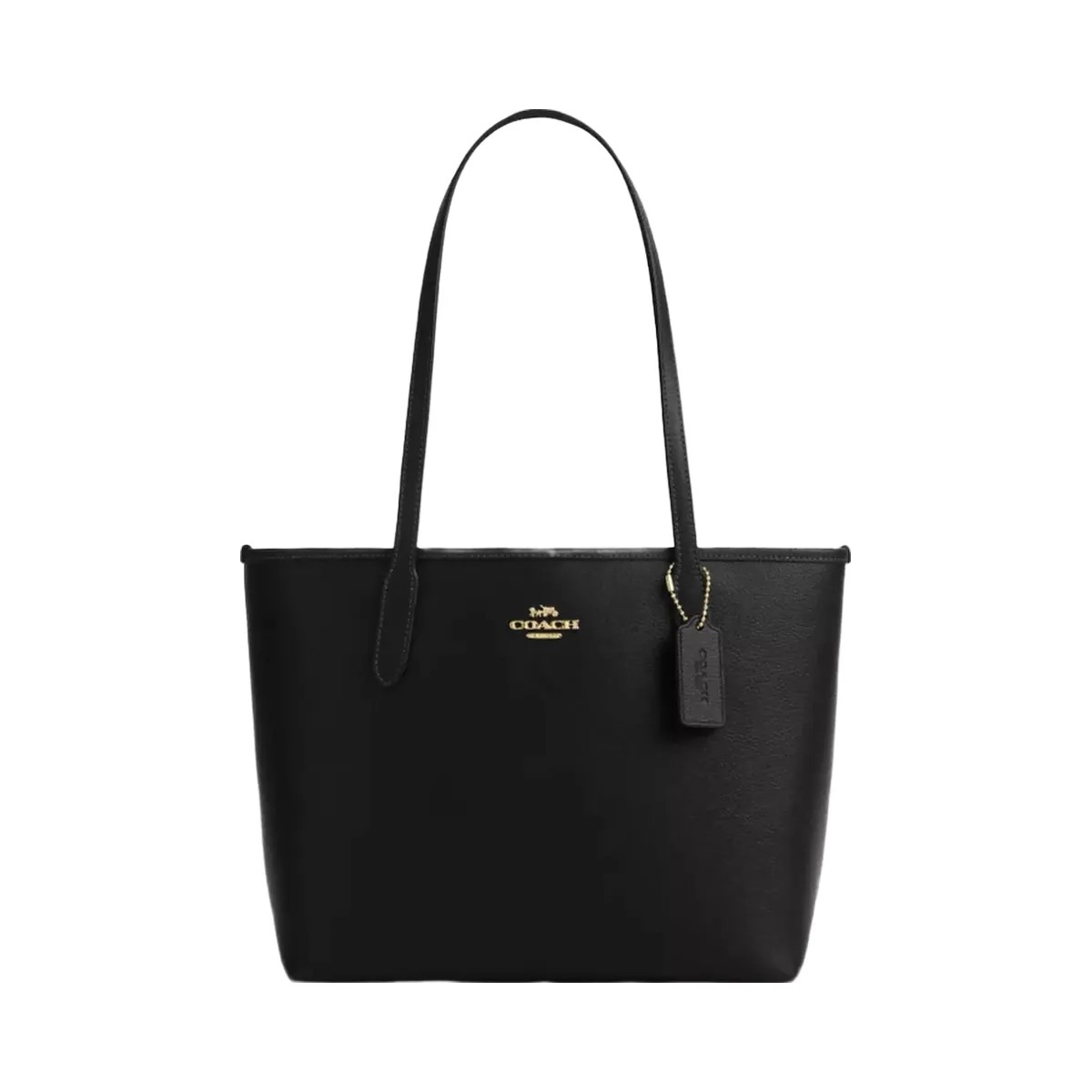 Coach Medium City Tote Bag in Gold Black - HypeFly India View 1