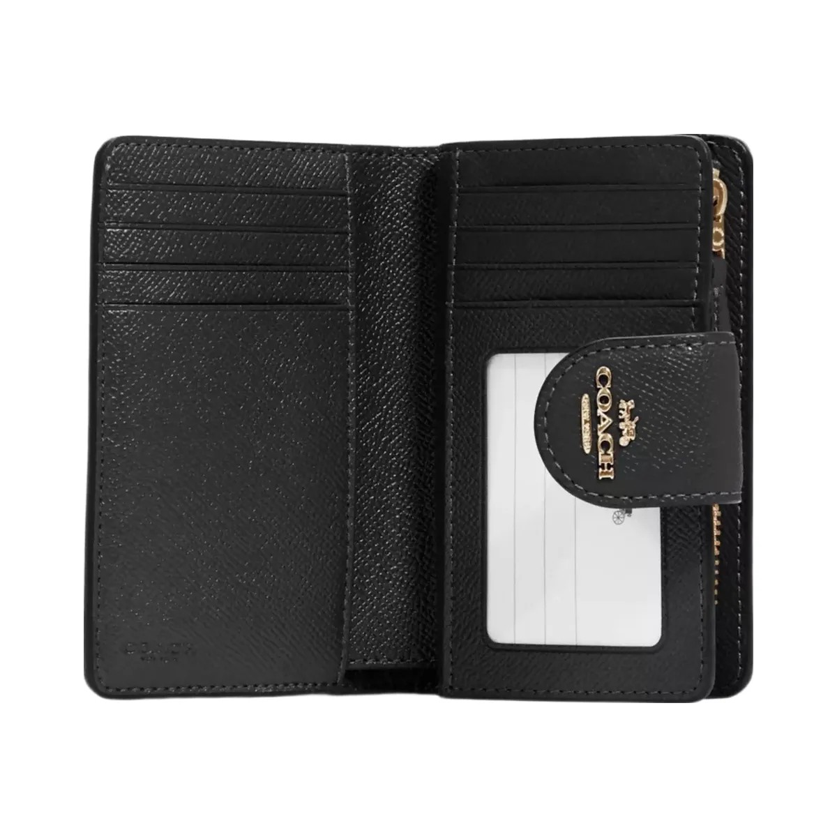 Coach Medium Corner Zip Wallet in Gold Black - HypeFly India View 2