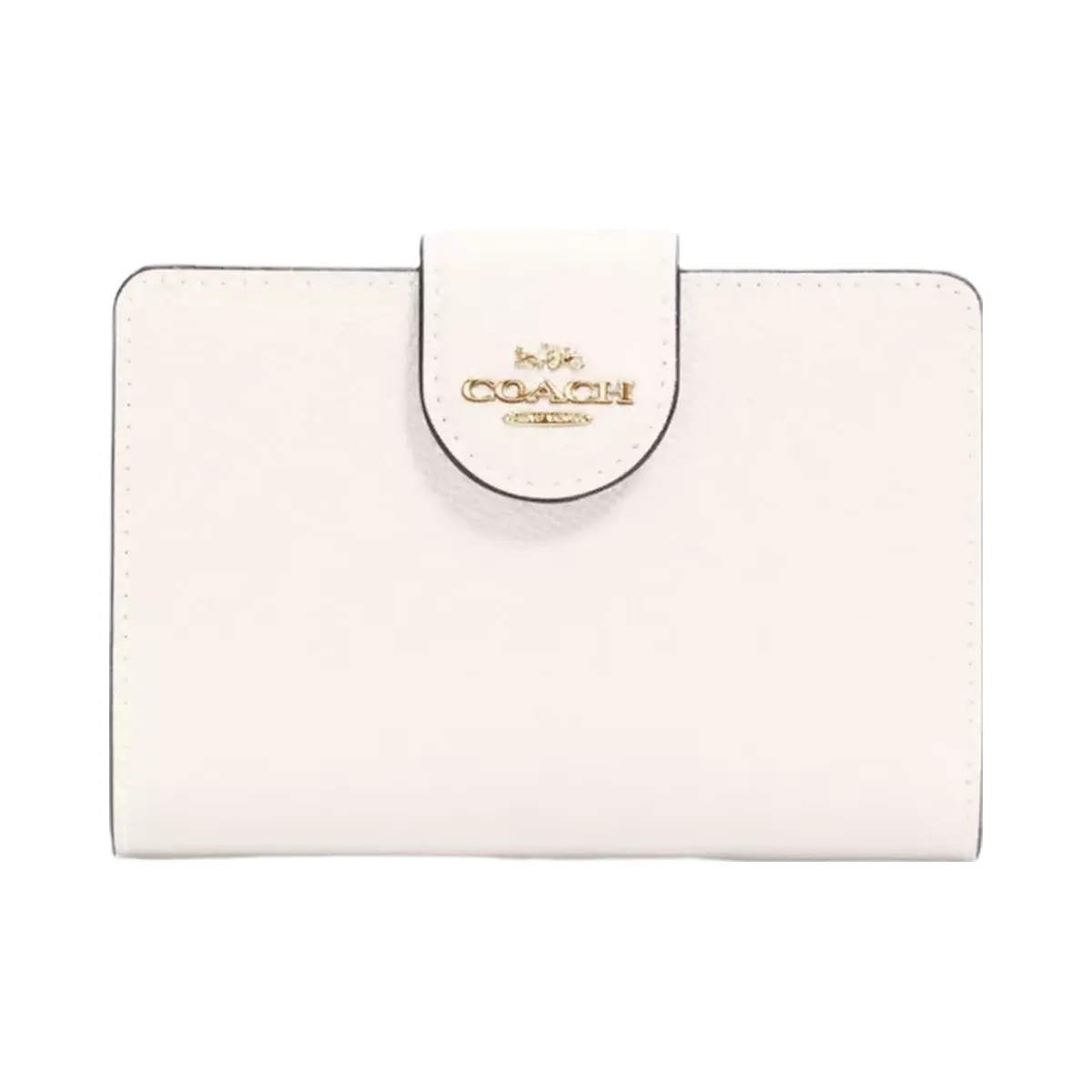 Coach Medium Corner Zip Wallet in Gold Chalk - HypeFly India View 1