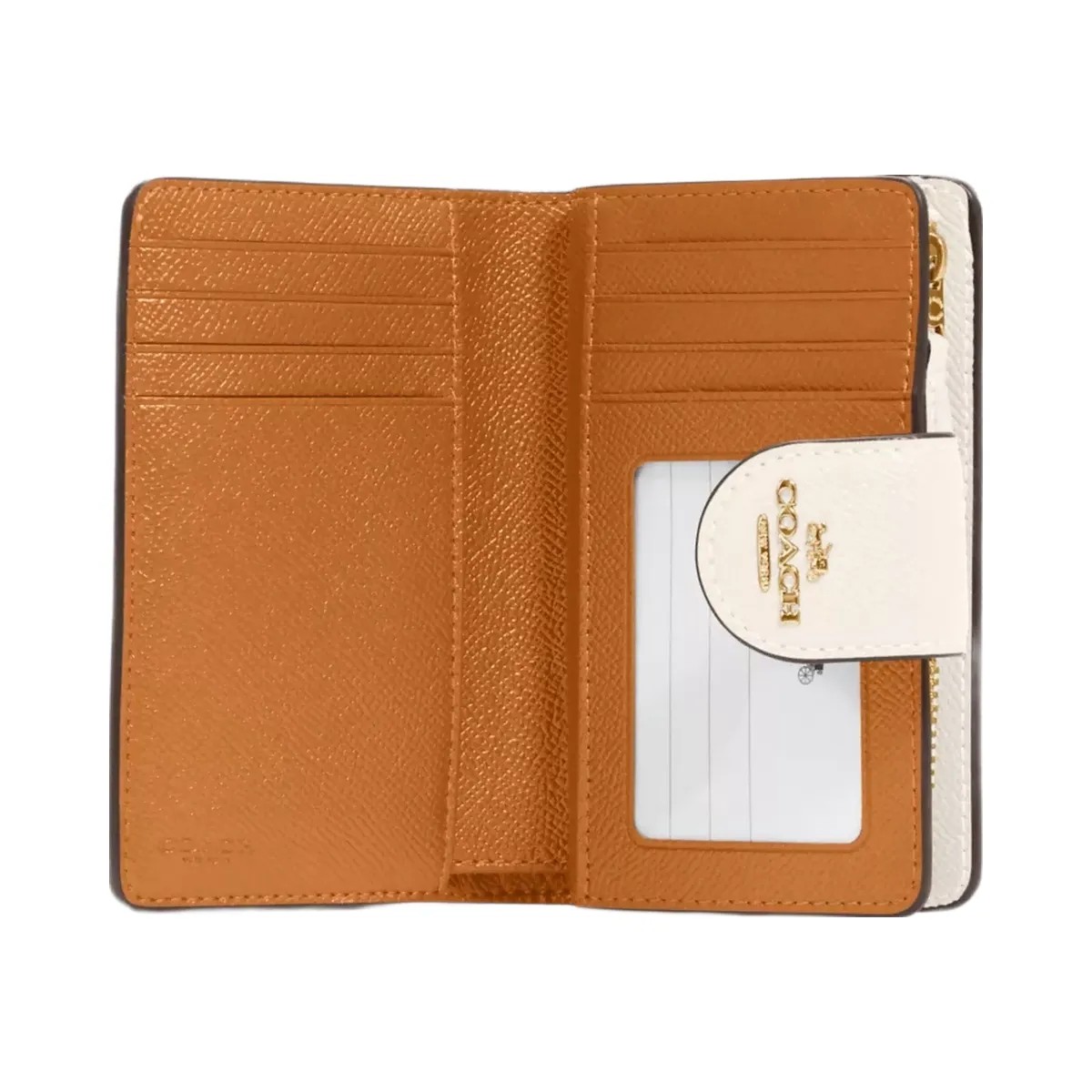 Coach Medium Corner Zip Wallet in Gold Chalk - HypeFly India View 2