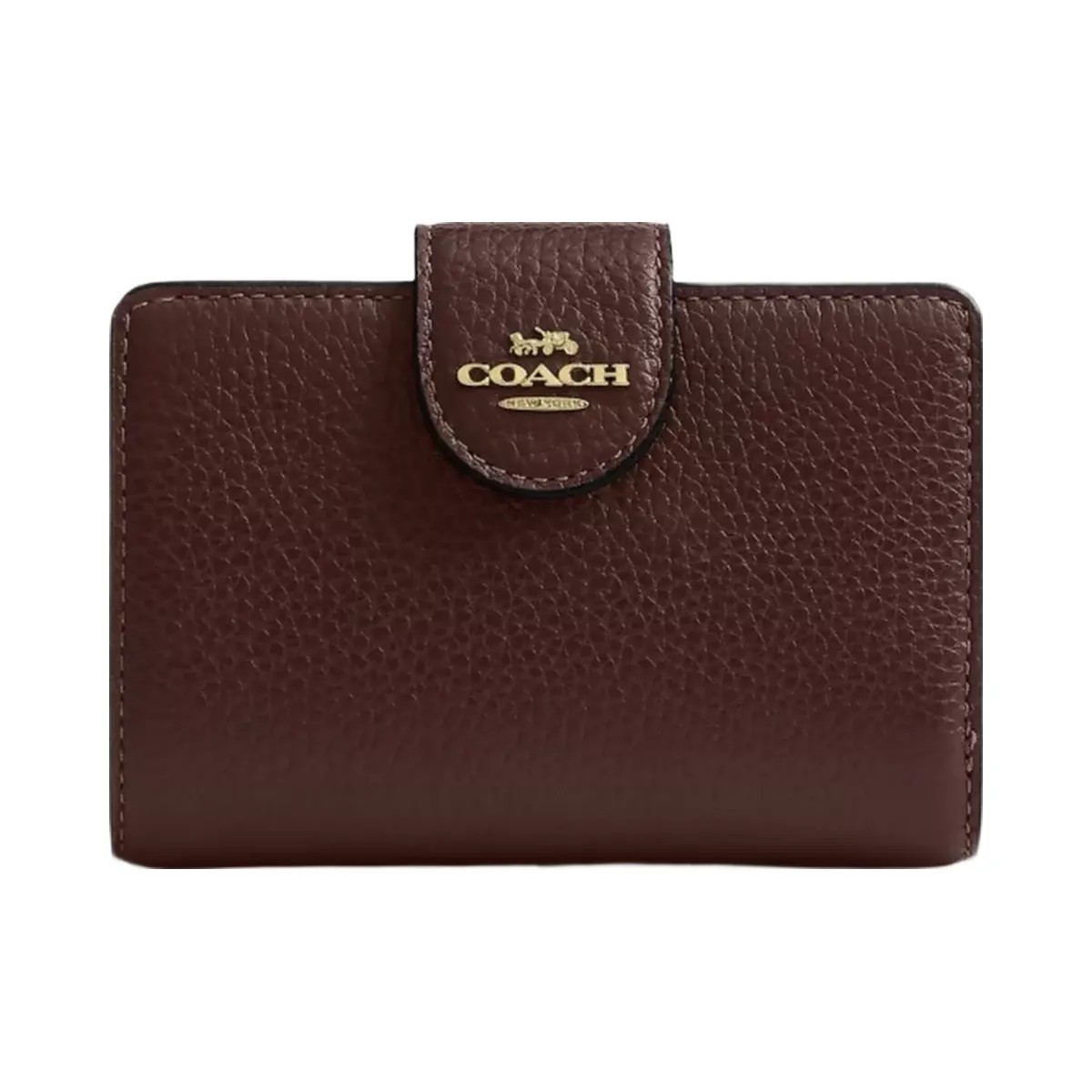 Coach Medium Corner Zip Wallet in Gold Maple - HypeFly India View 1