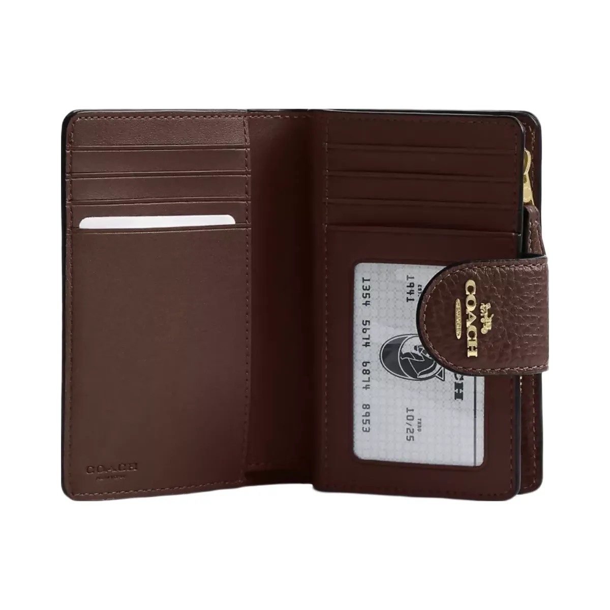 Coach Medium Corner Zip Wallet in Gold Maple - HypeFly India View 3