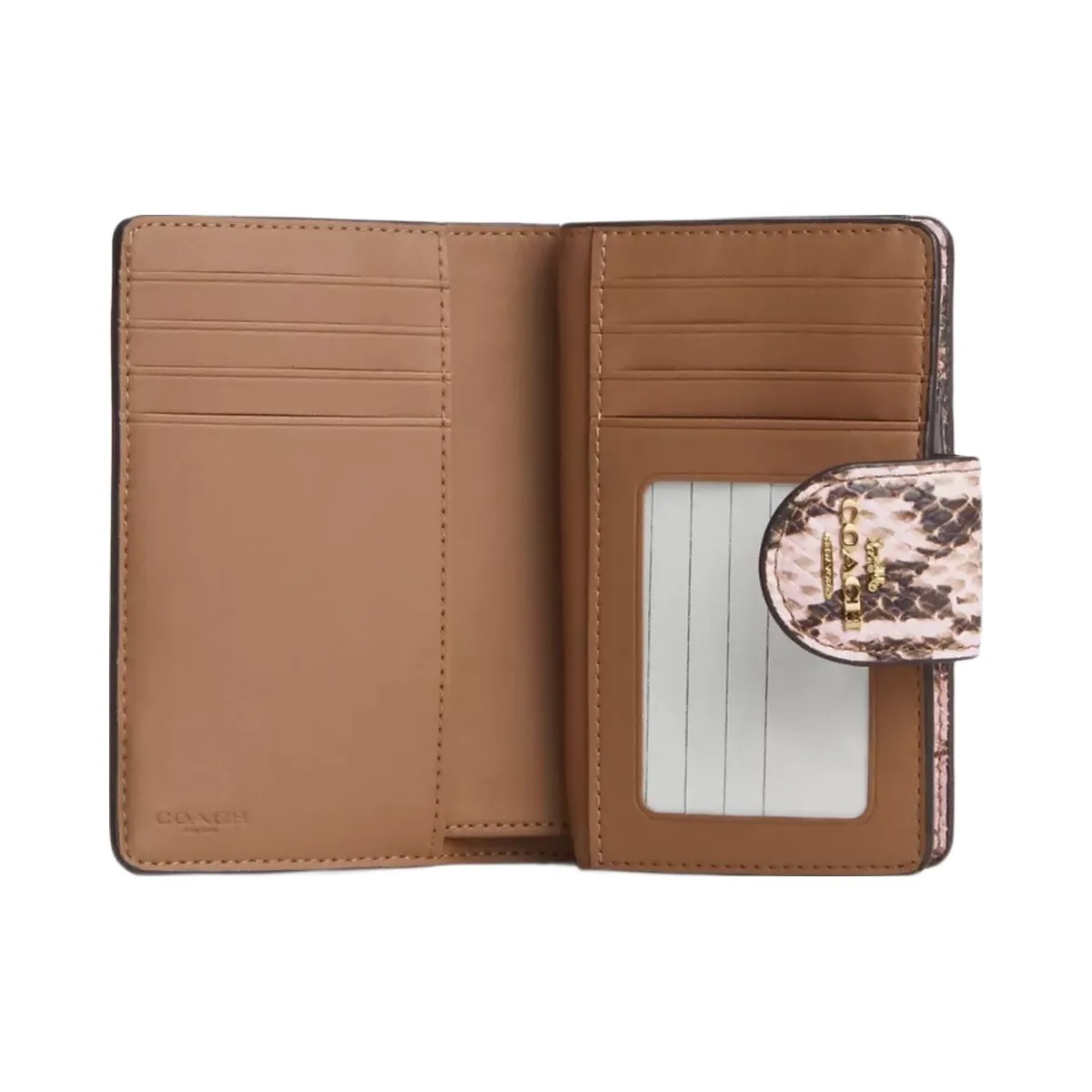Coach Medium Corner Zip Wallet in Gold Pink - HypeFly India View 3