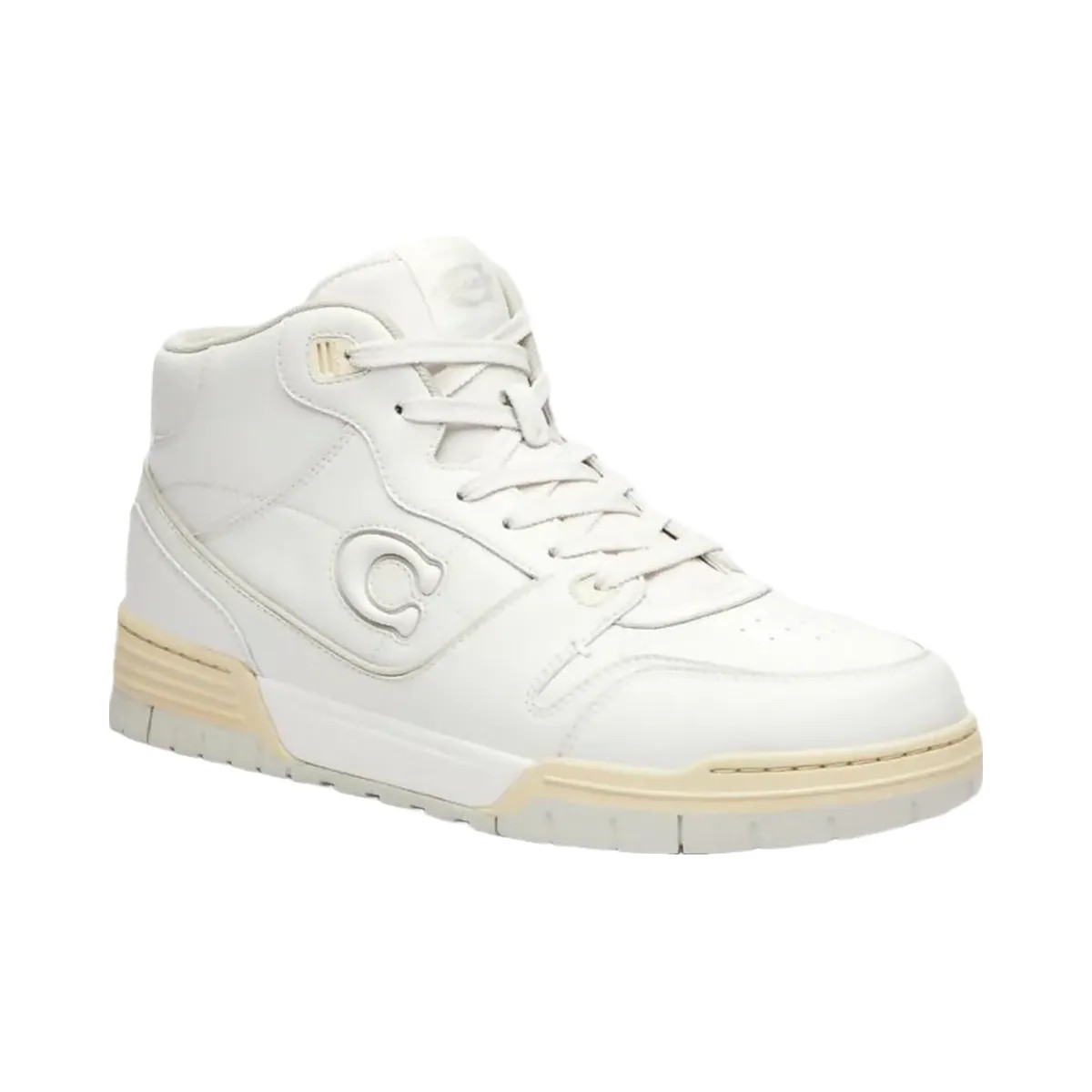Coach Men's Soho Mid Top Sneaker Optic White - HypeFly India View 2