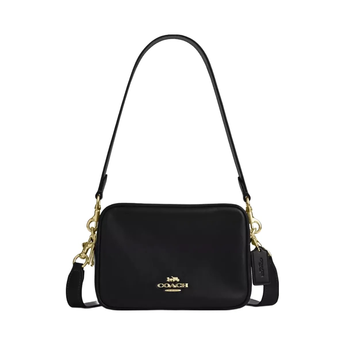 Coach Mini Carey Crossbody Bag in Gold Black - HypeFly India View 1