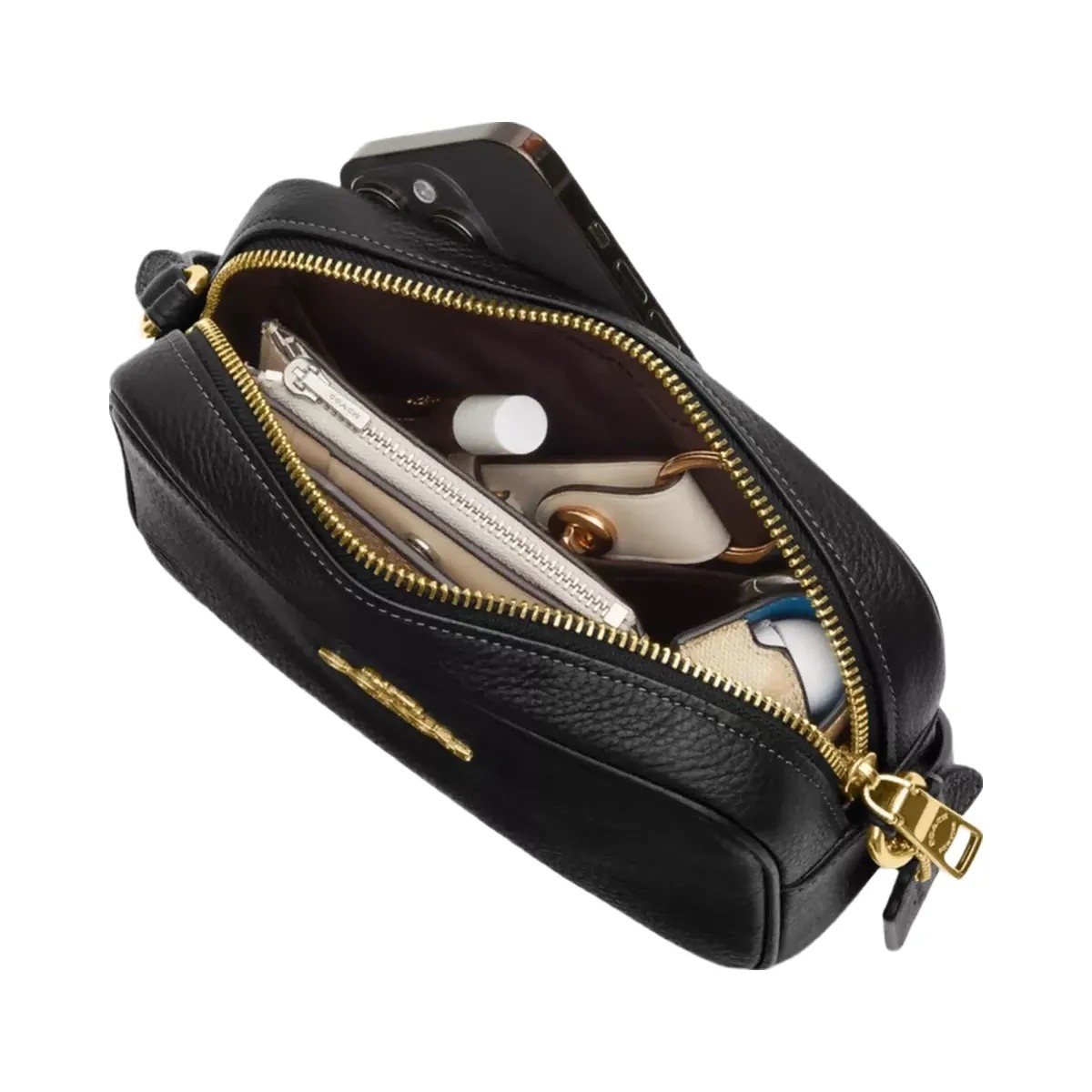 Coach Mini Jamie Camera Bag in Gold Black - HypeFly India View 3