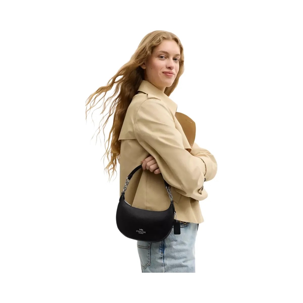 Coach Mini Payton Bag in Silver Black - HypeFly India View 6