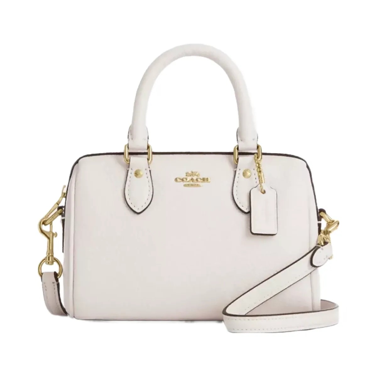 Coach Mini Rowan Crossbody Bag in Gold Chalk - HypeFly India View 1