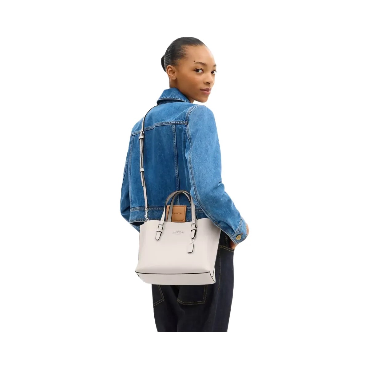 Coach Mollie Tote Bag 25 in Silver Chalk - HypeFly India View 5