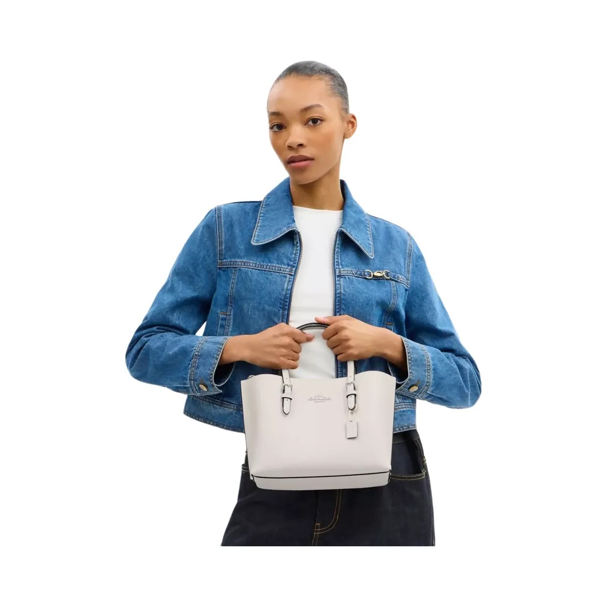 Coach Mollie Tote Bag 25 in Silver Chalk - HypeFly India View 6