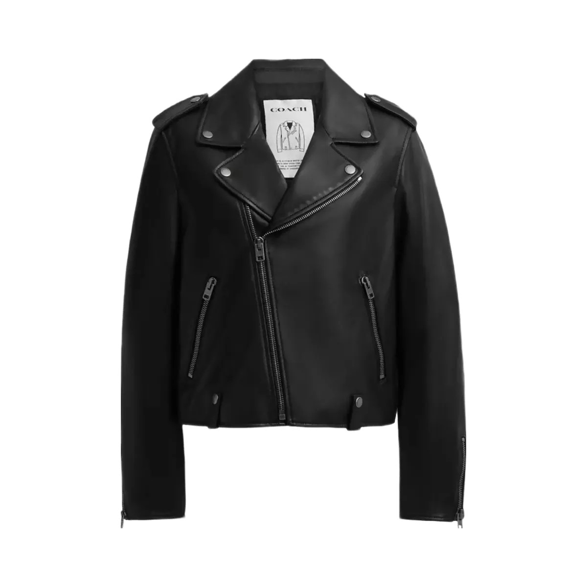Coach Moto Jacket in Black - HypeFly India View 1