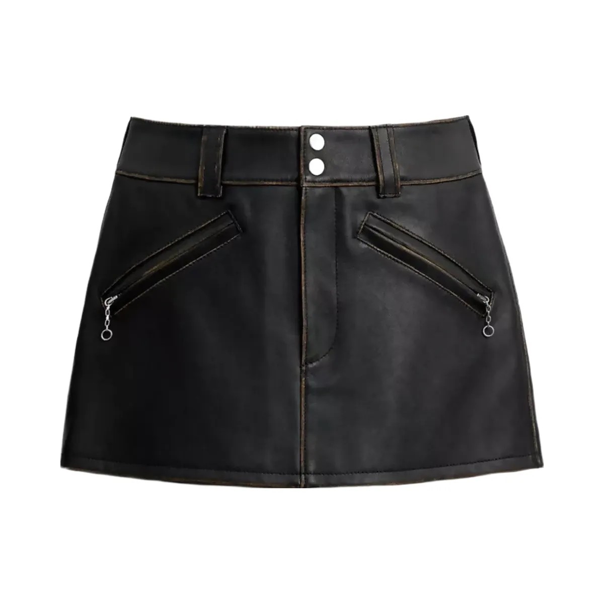 Coach Moto Mini Skirt in Black - HypeFly India View 1