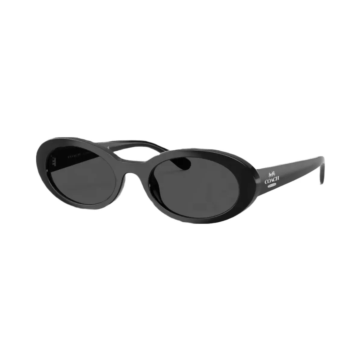 Coach Narrow Oval Sunglasses in Black - HypeFly India View 1