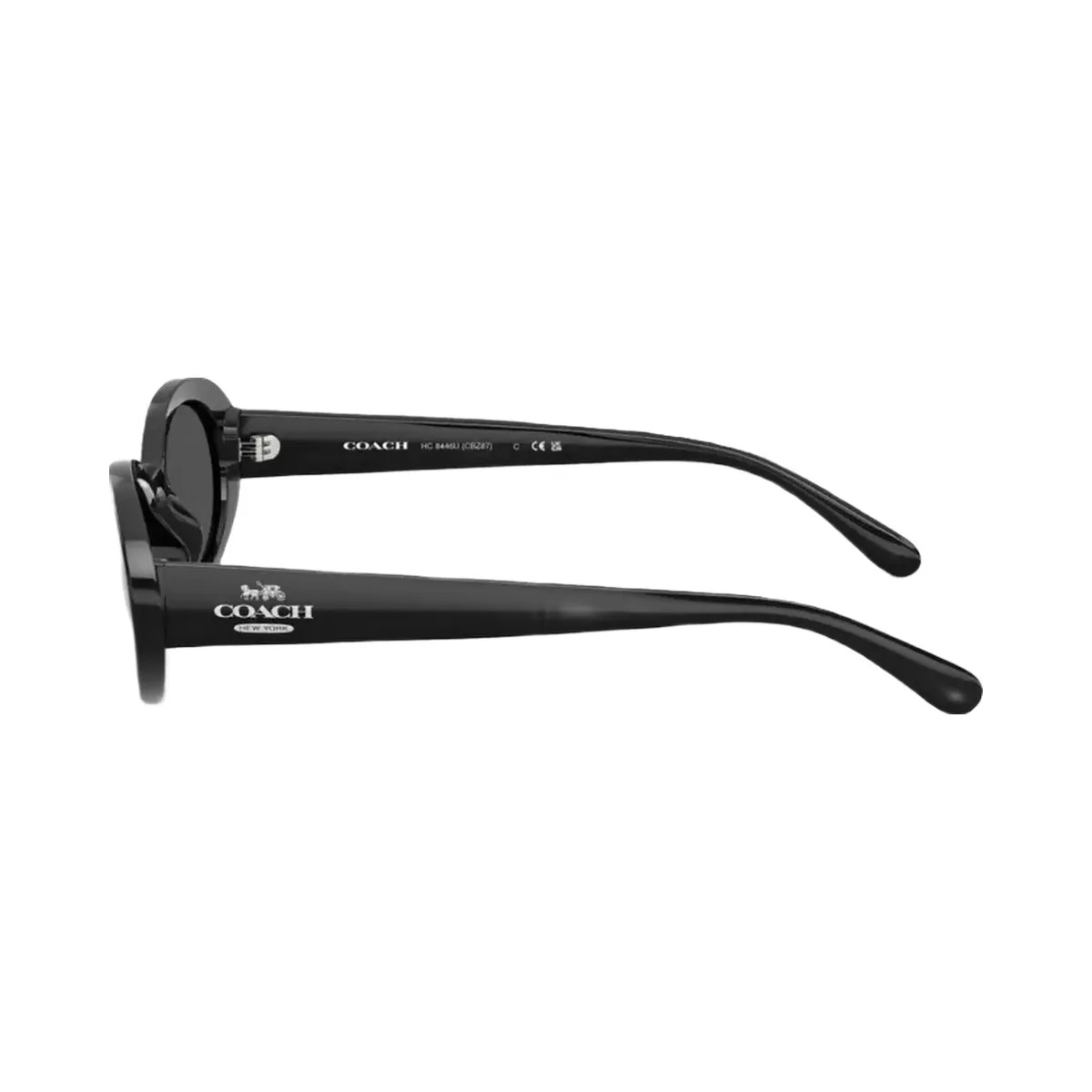 Coach Narrow Oval Sunglasses in Black - HypeFly India View 3