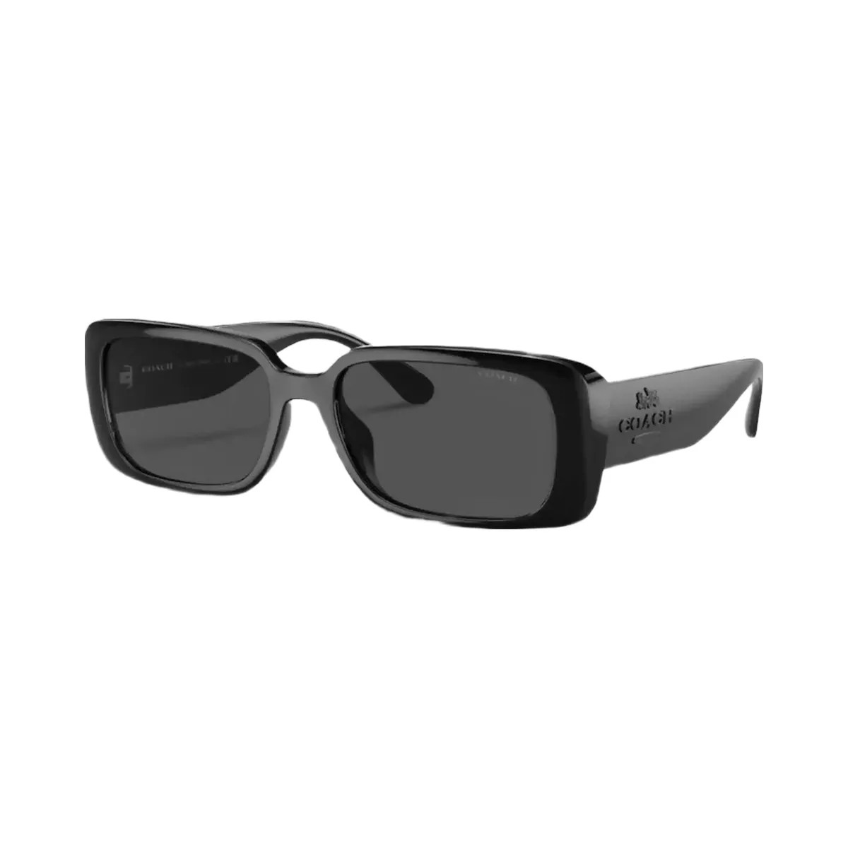 Coach Narrow Rectangle Sunglasses in Black - HypeFly India View 1