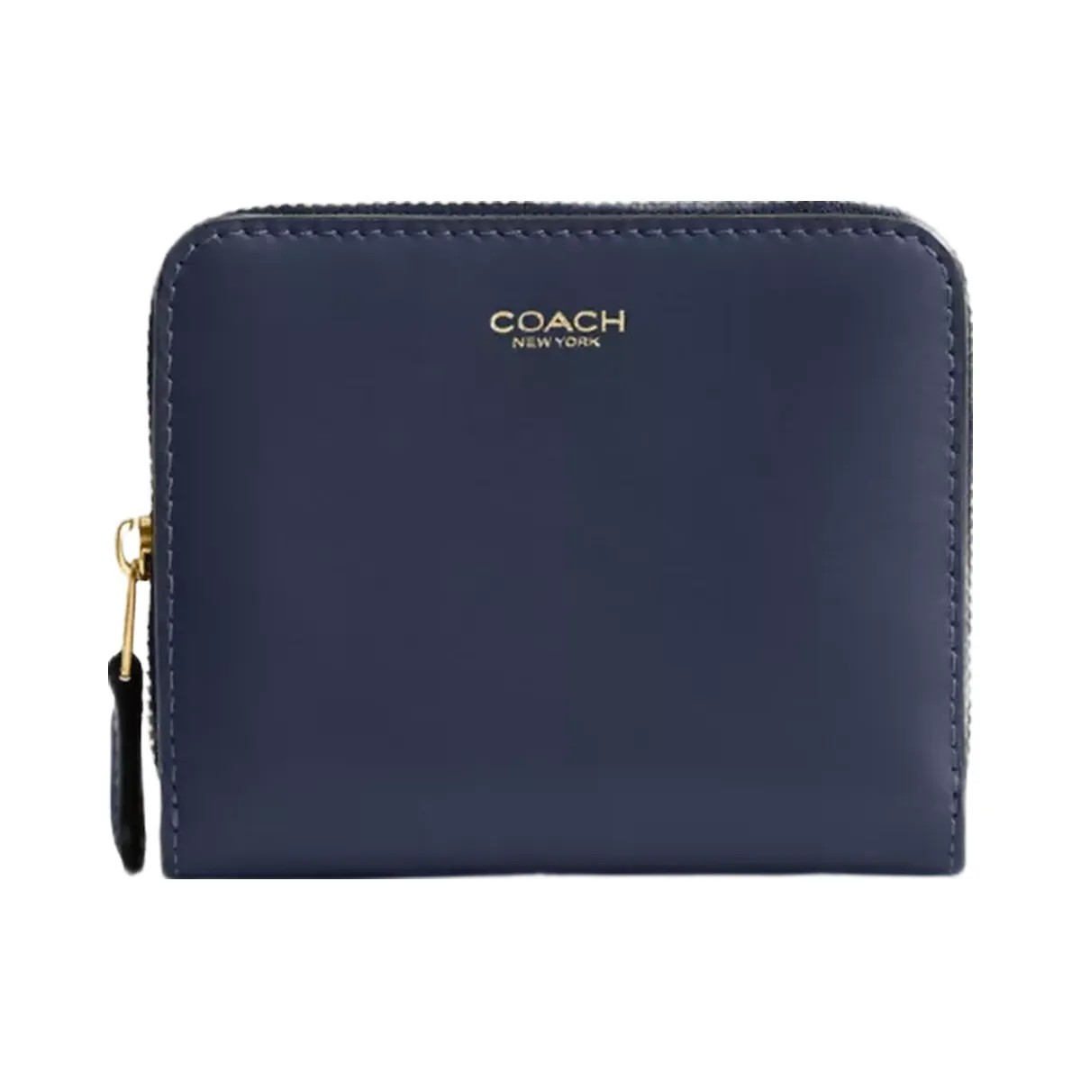 Coach New York Billfold Wallet in Brass Navy - HypeFly India View 1