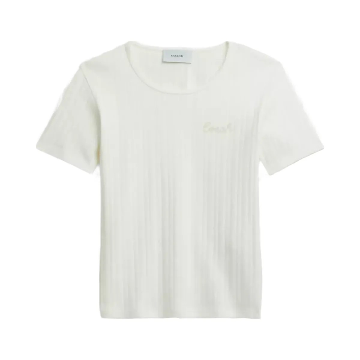Coach Pointelle T-Shirt in Off White - HypeFly India View 1