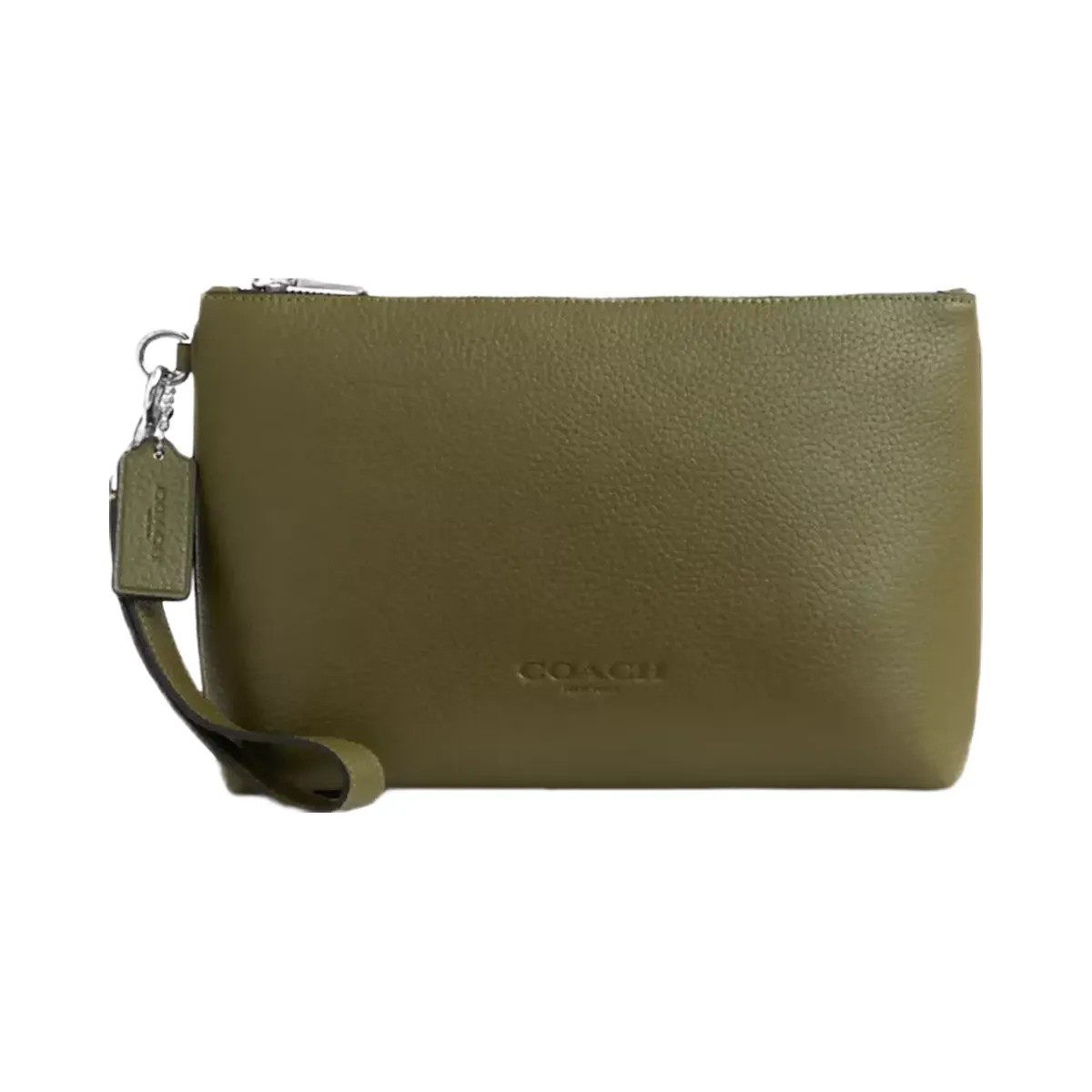 Coach Pouch in Silver Olive - HypeFly India View 1
