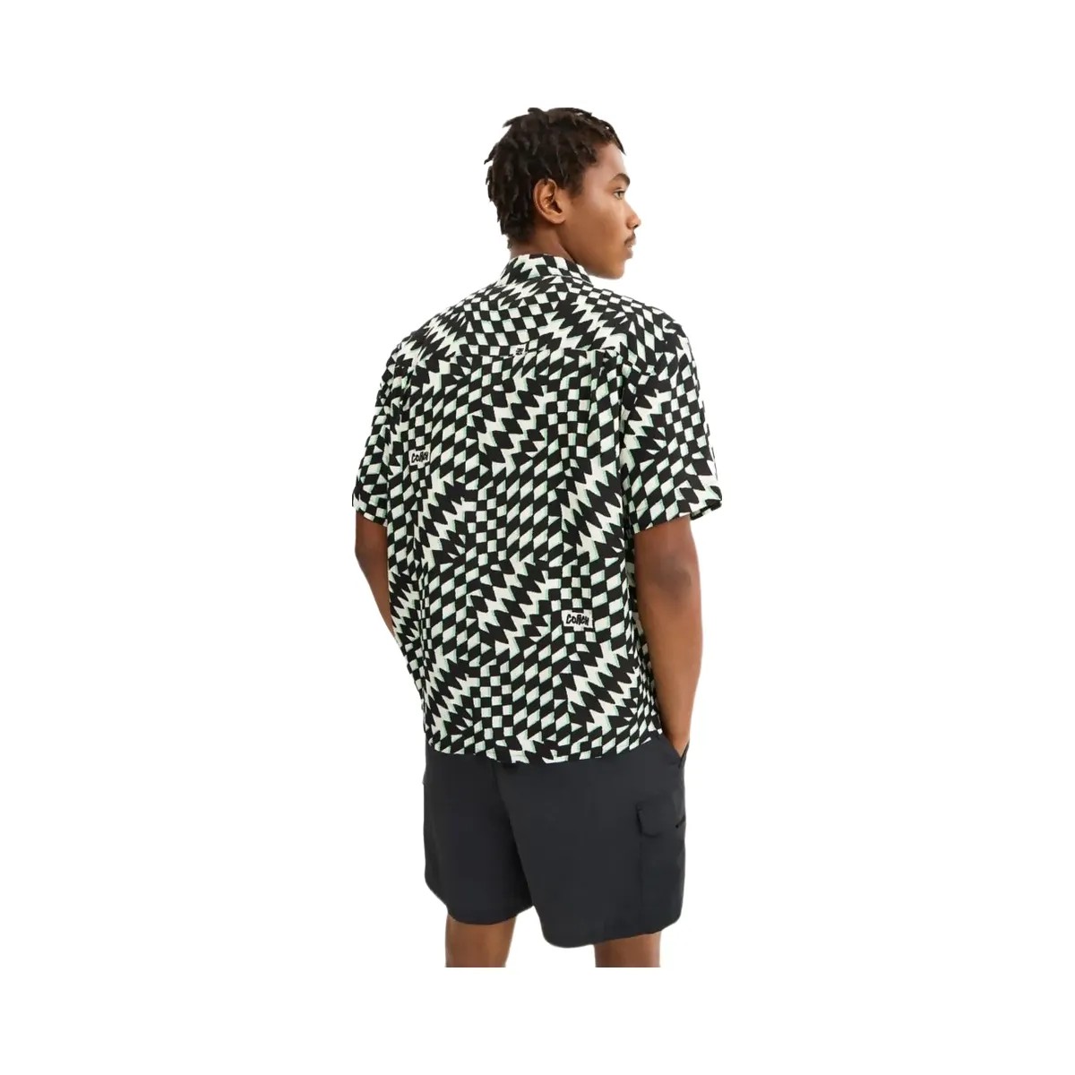 Coach Printed Camp Shirt Black Green Multi - HypeFly India View 3