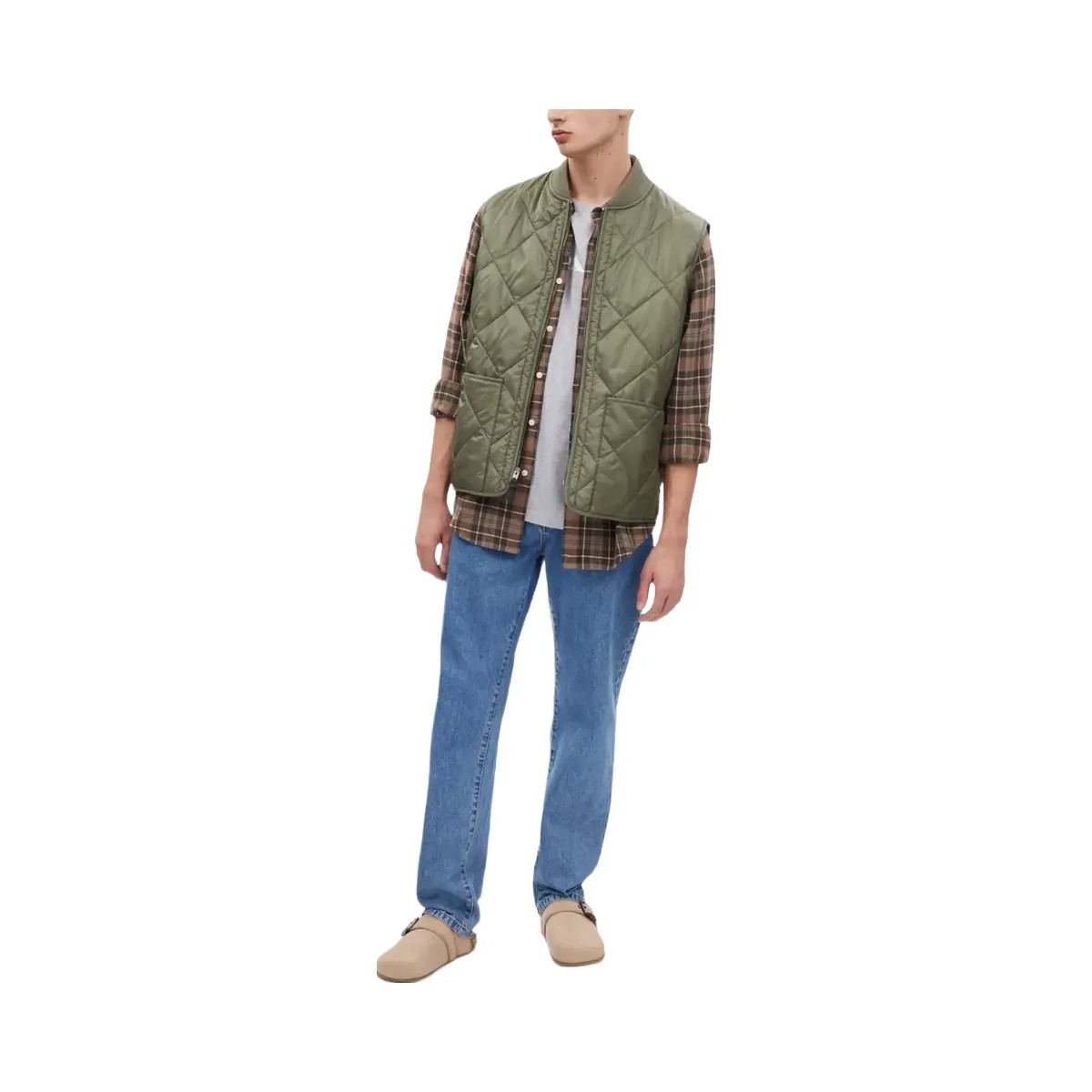 Coach Quilted Vest in Military Green - HypeFly India View 2