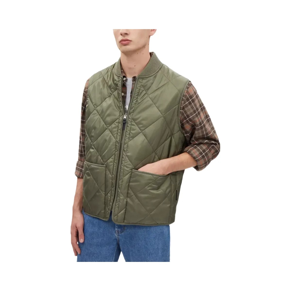 Coach Quilted Vest in Military Green - HypeFly India View 4