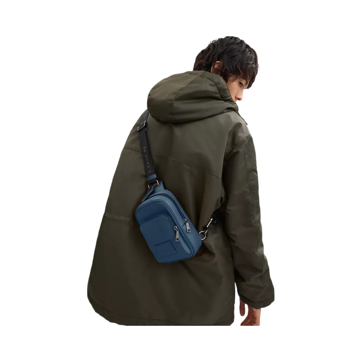 Coach Racer Sling Pack in Silver Dark Denim - HypeFly India View 5