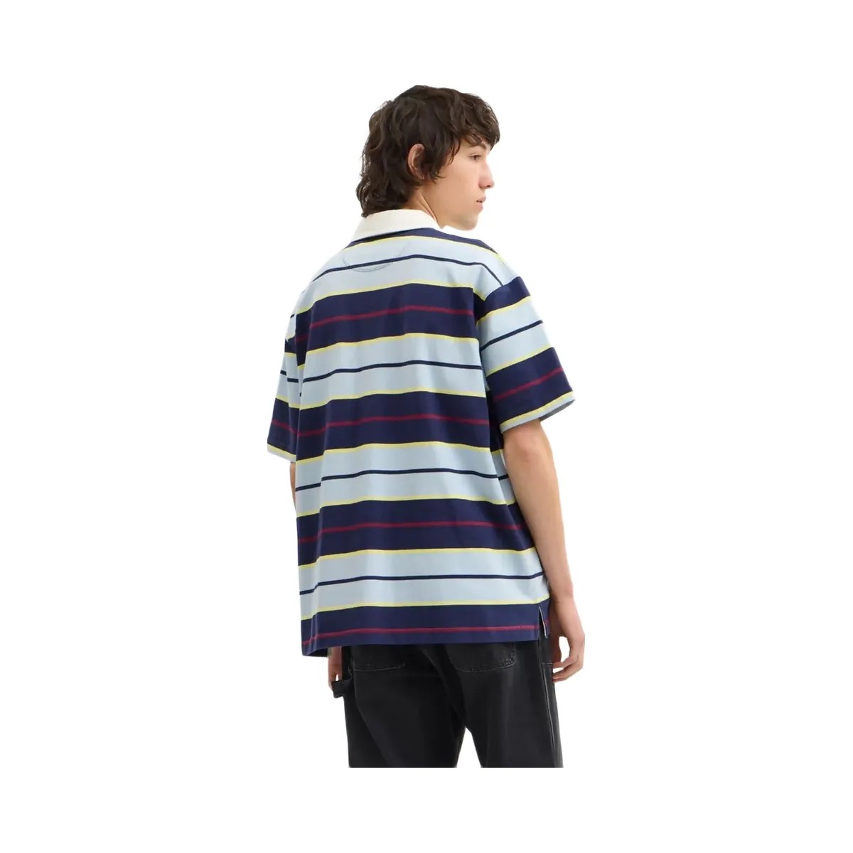 Coach Relaxed Striped Polo Blue Stripe - HypeFly India View 3