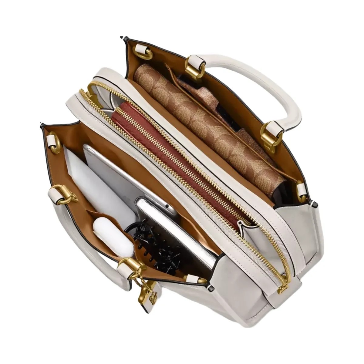 Coach Rogue Bag in Brass Chalk - HypeFly India View 3