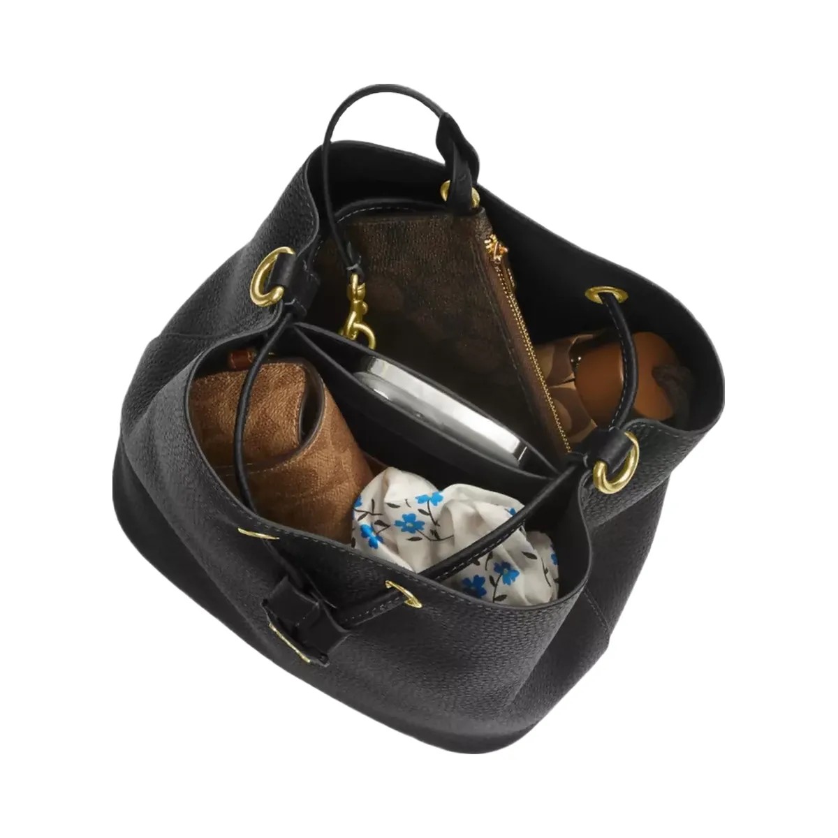 Coach Rowan Bucket Bag in Gold Chalk - HypeFly India View 4