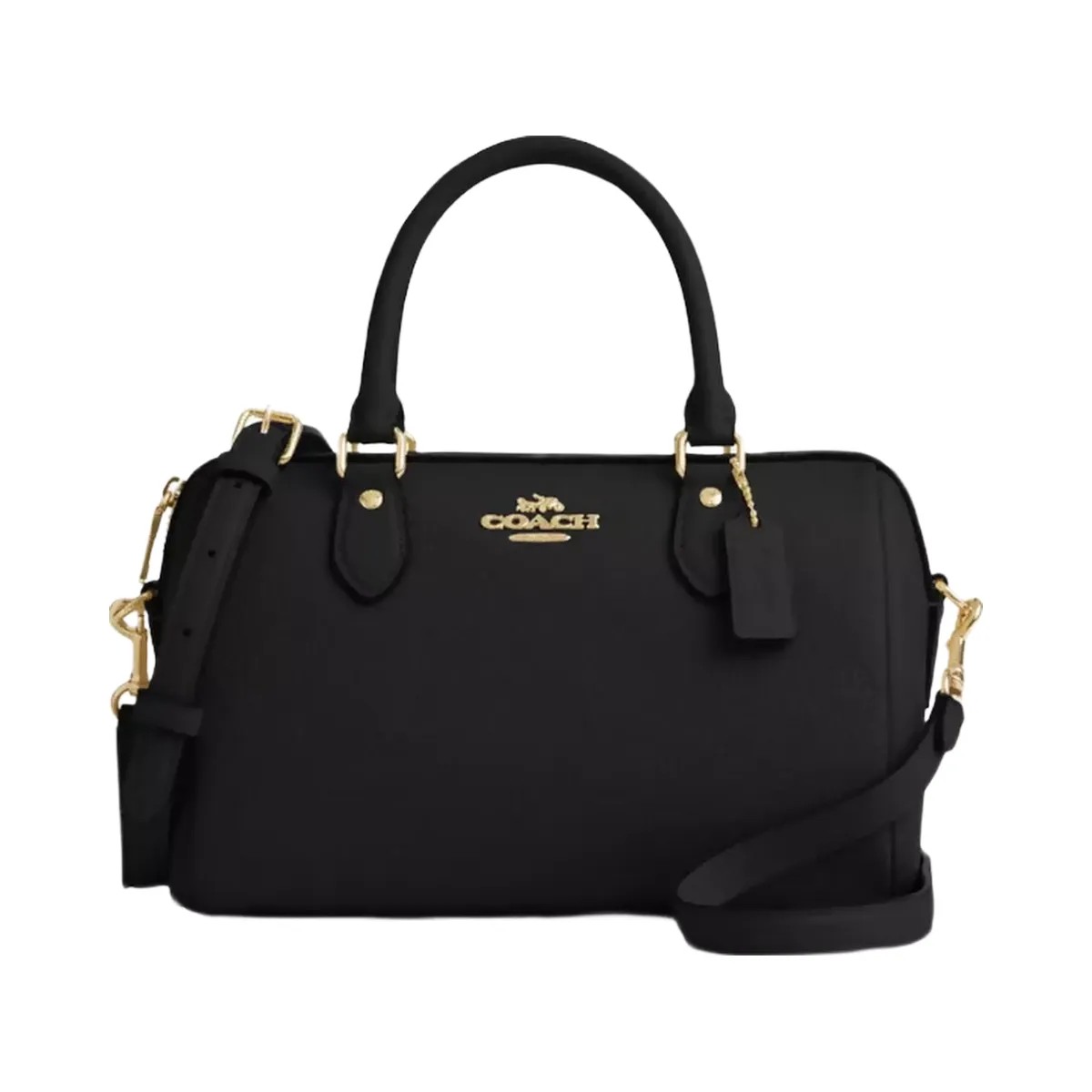 Coach Rowan Satchel Bag in Gold Black - HypeFly India View 1
