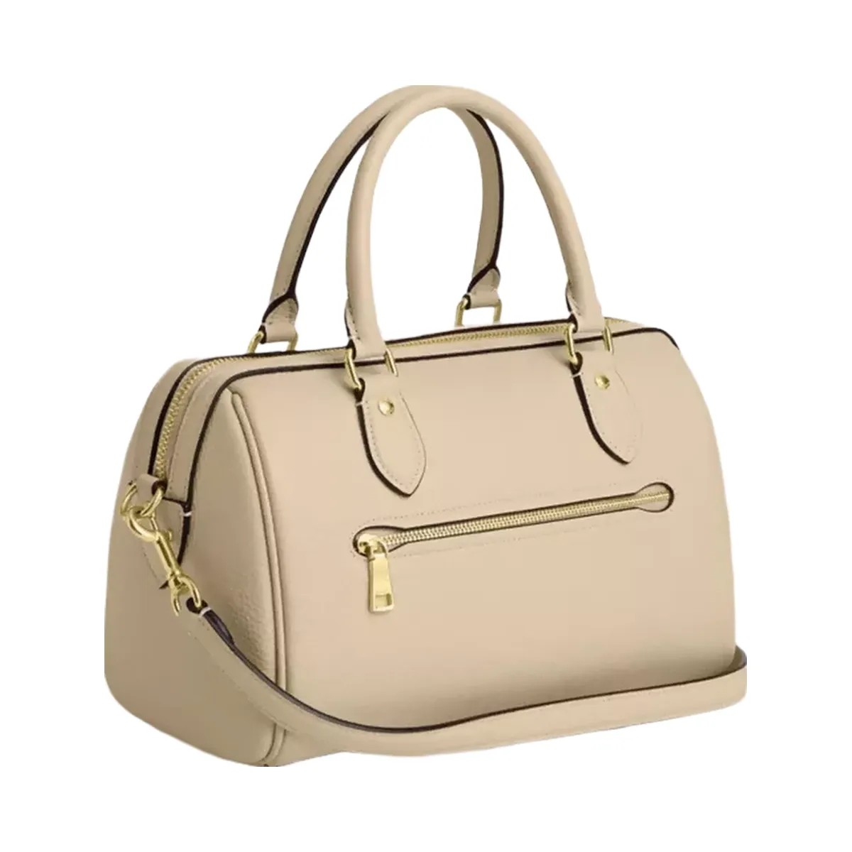 Coach Rowan Satchel Bag in Gold Ivory - HypeFly India View 2