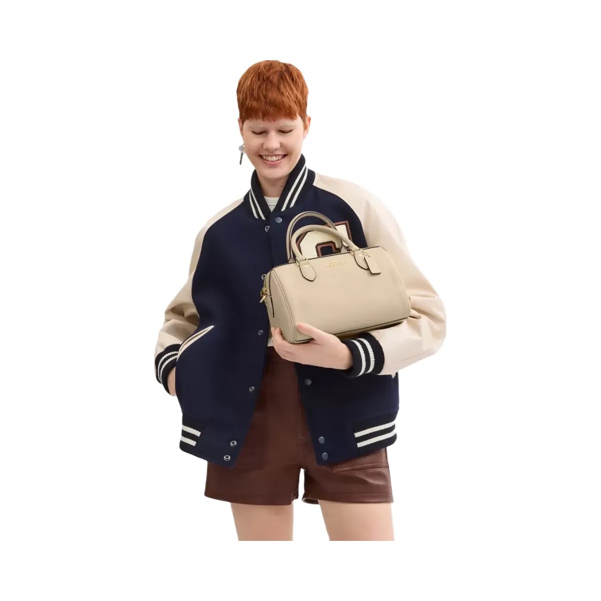 Coach Rowan Satchel Bag in Gold Ivory - HypeFly India View 6