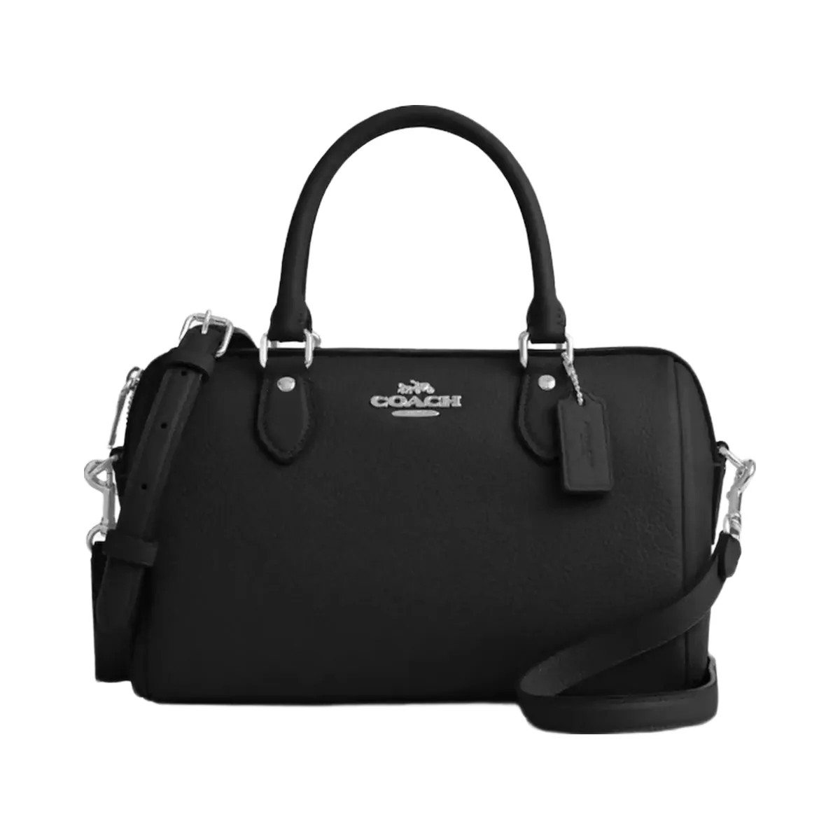 Coach Rowan Satchel Bag in Silver Black - HypeFly India View 1