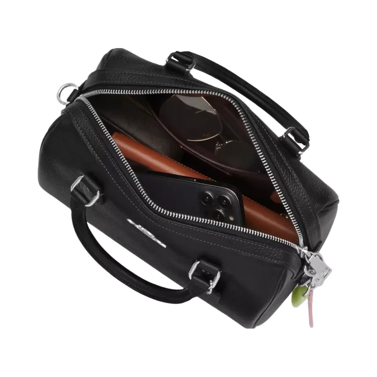 Coach Rowan Satchel Bag in Silver Black - HypeFly India View 3