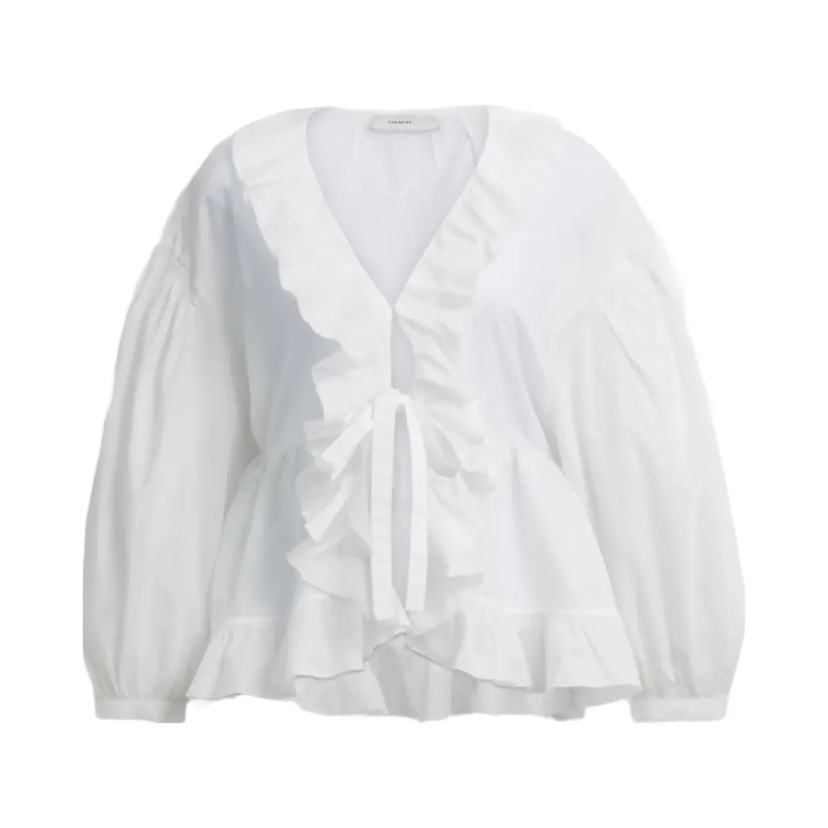 Coach Ruffle Blouse White - HypeFly India View 1