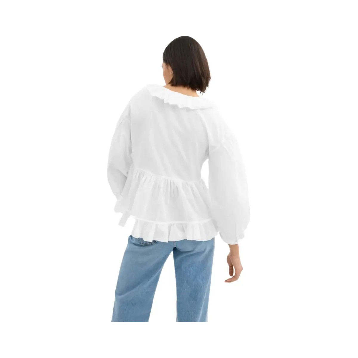 Coach Ruffle Blouse White - HypeFly India View 3