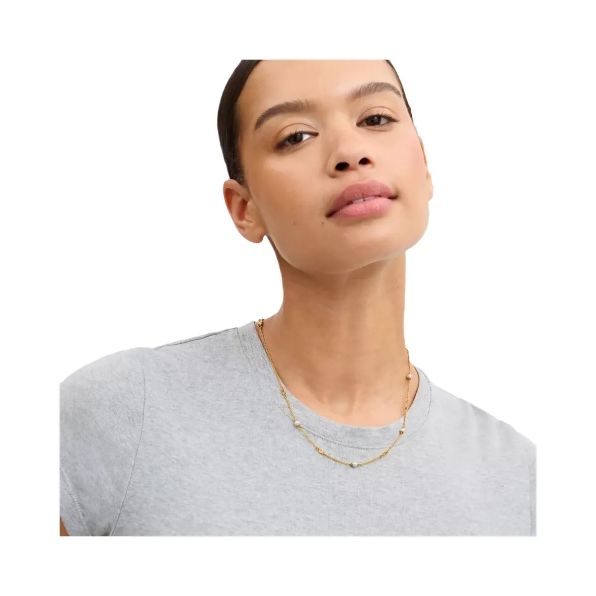 Coach Sculpted C Pearl Necklace in Gold - HypeFly India View 2