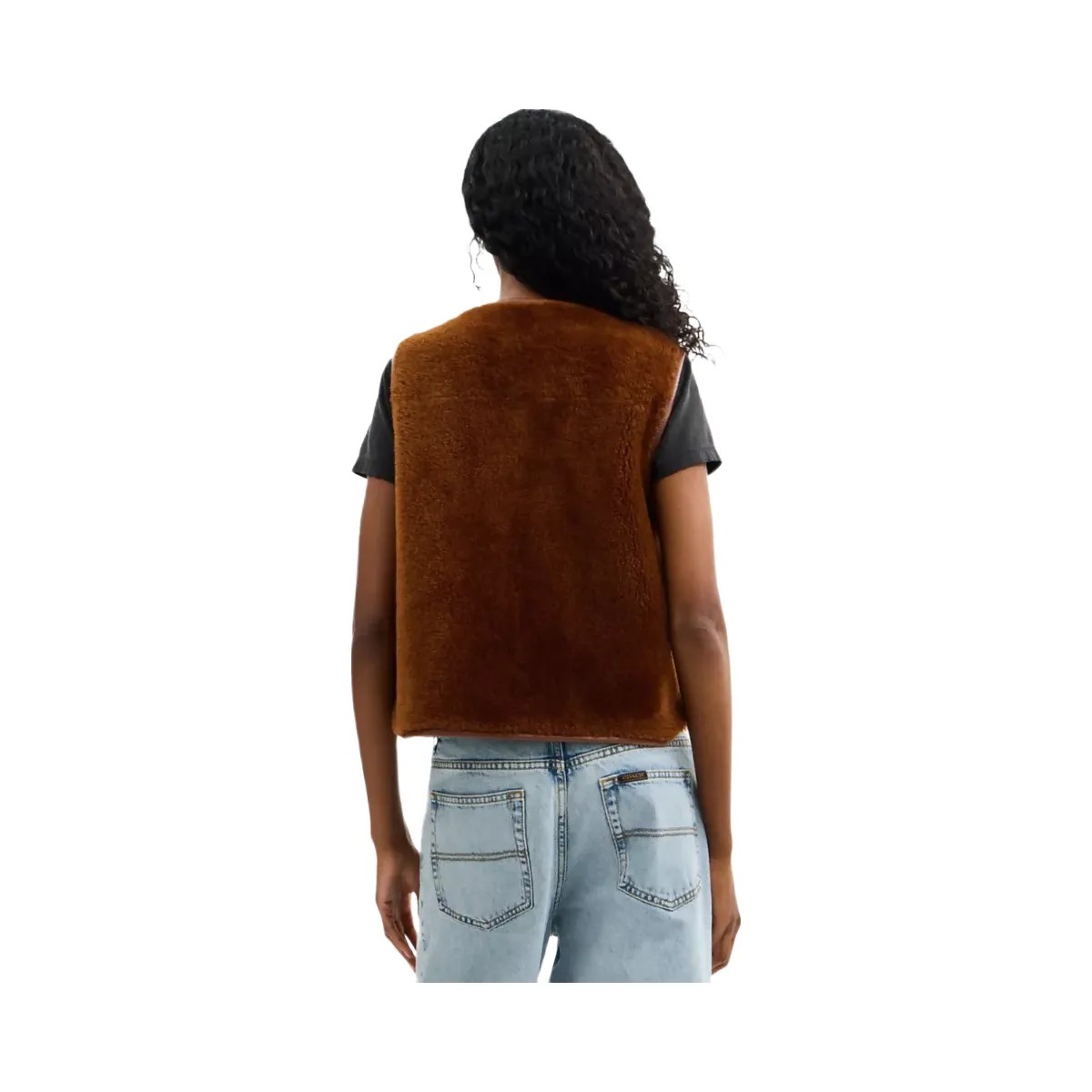 Coach Shearling Vest in Brown - HypeFly India View 3