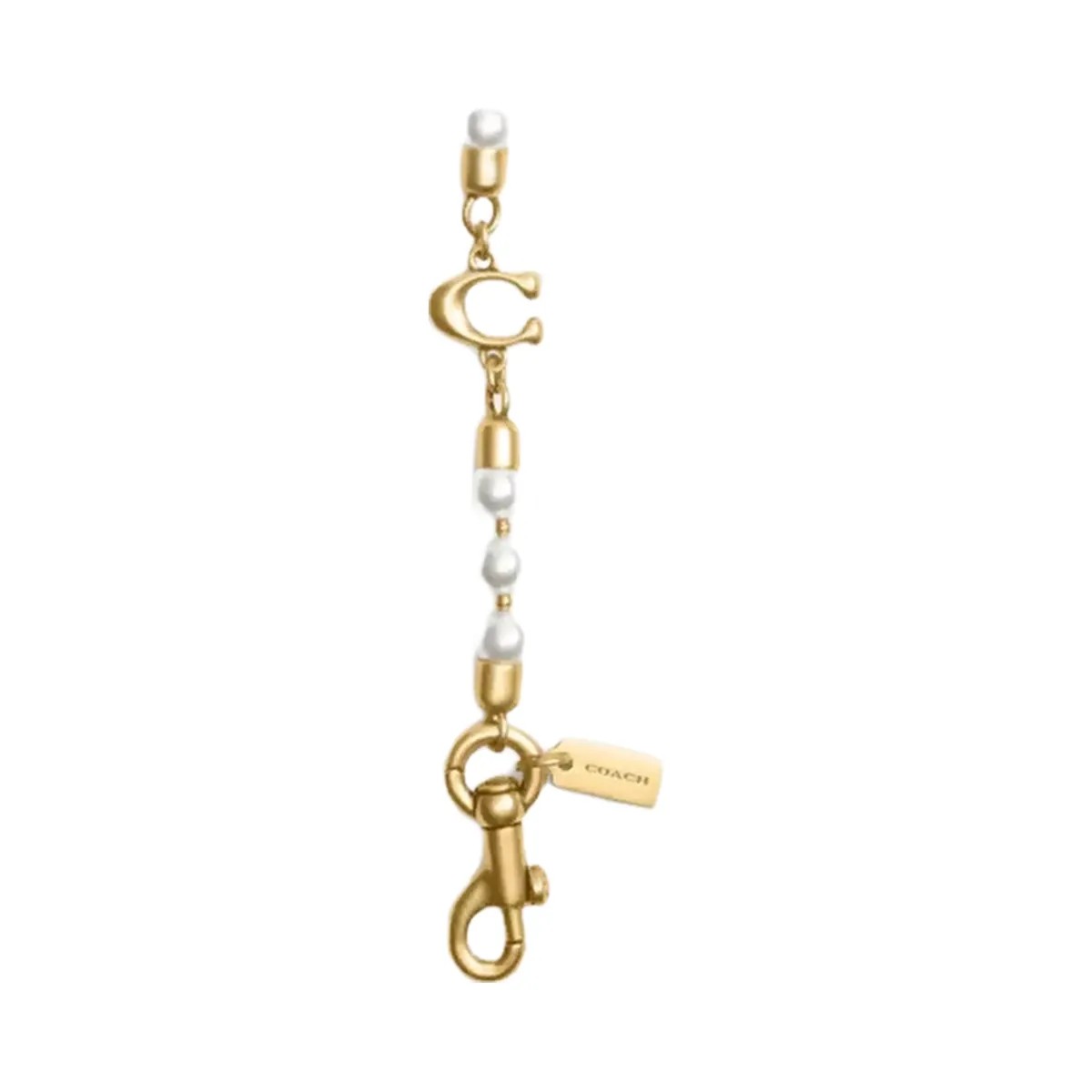 Coach Short Pearl Strap in Brass Chalk - HypeFly India View 1