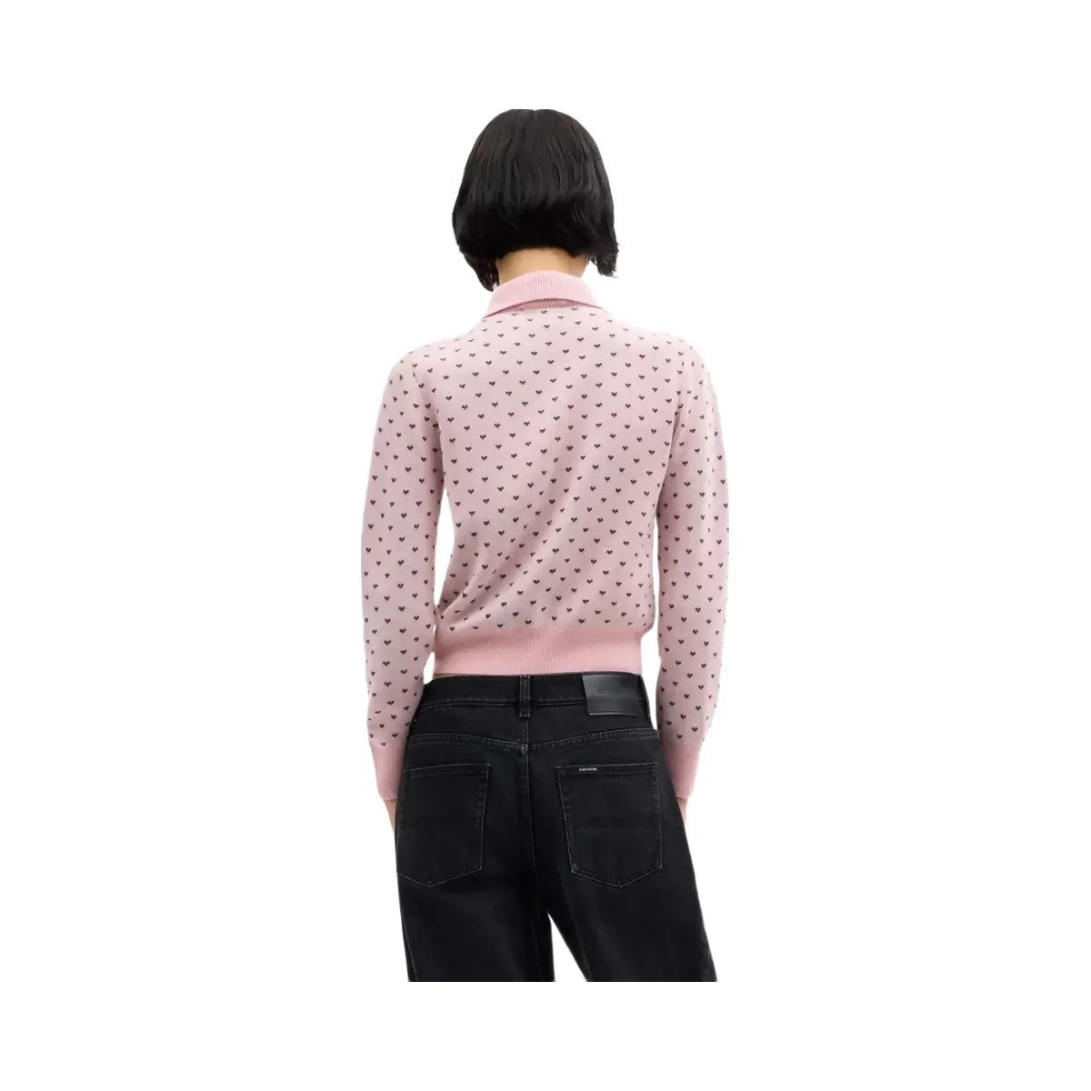 Coach Shrunken Heart Cardigan in Pink - HypeFly India View 3