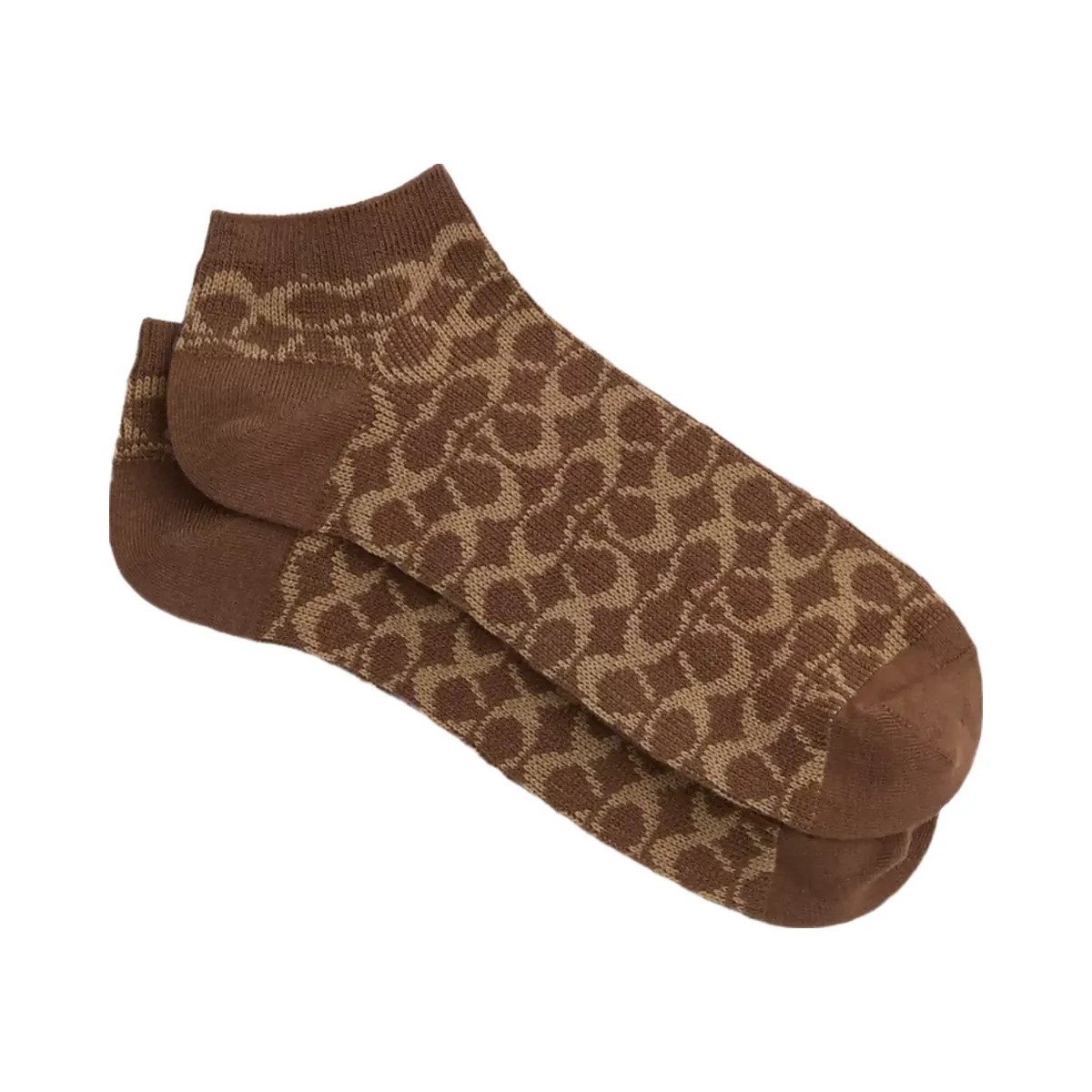 Coach Signature Ankle Socks in Tan - HypeFly India View 1