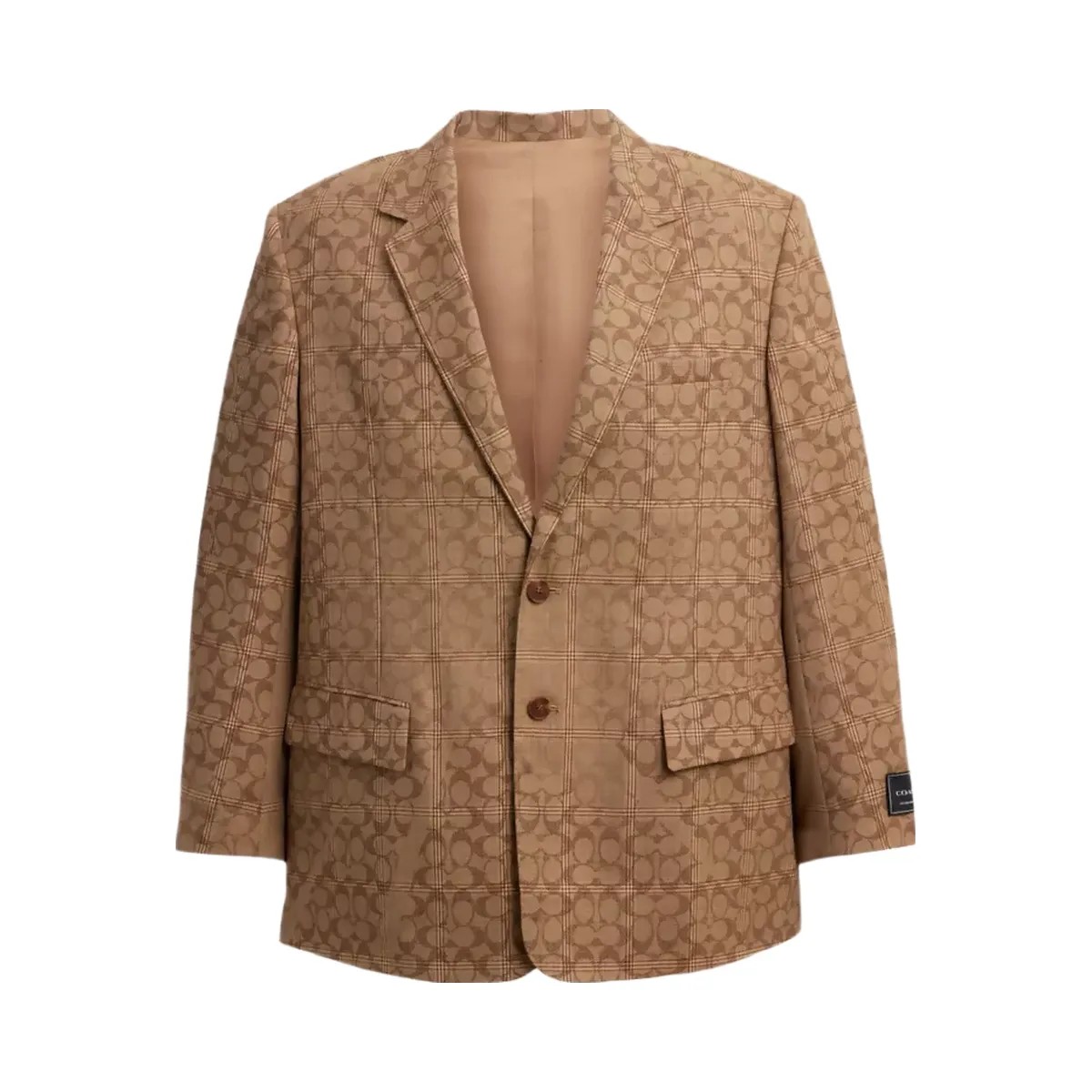 Coach Signature Blazer in Tan Signature - HypeFly India View 1