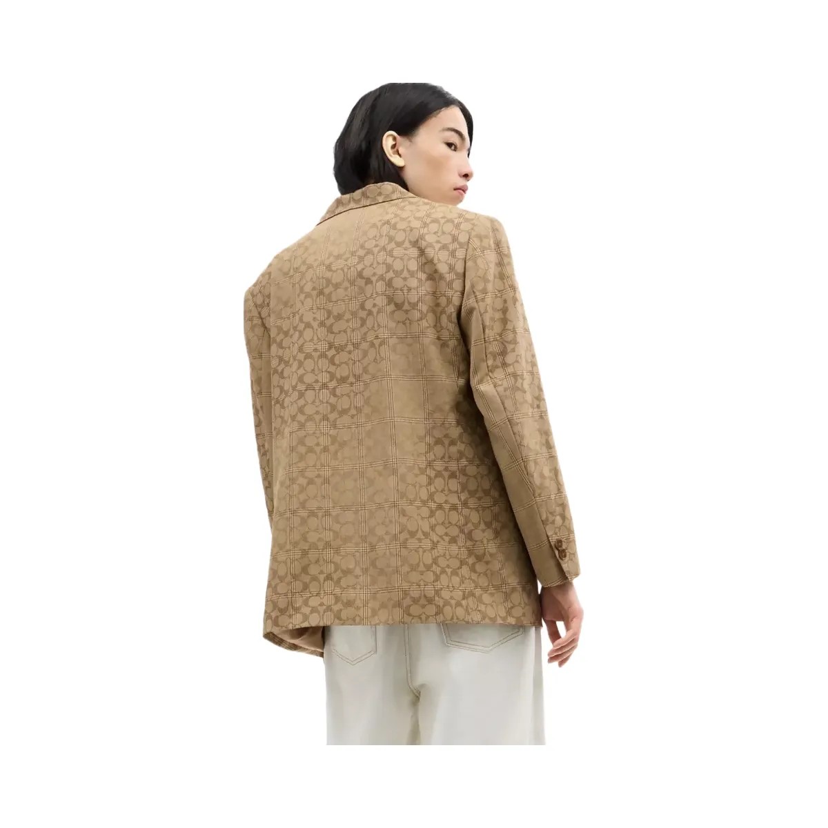 Coach Signature Blazer in Tan Signature - HypeFly India View 3