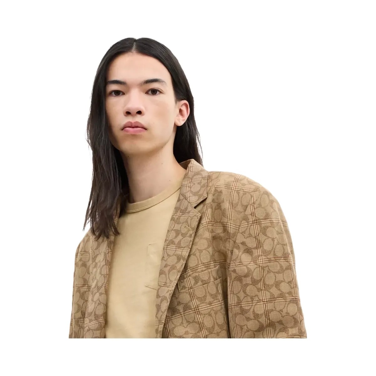 Coach Signature Blazer in Tan Signature - HypeFly India View 4