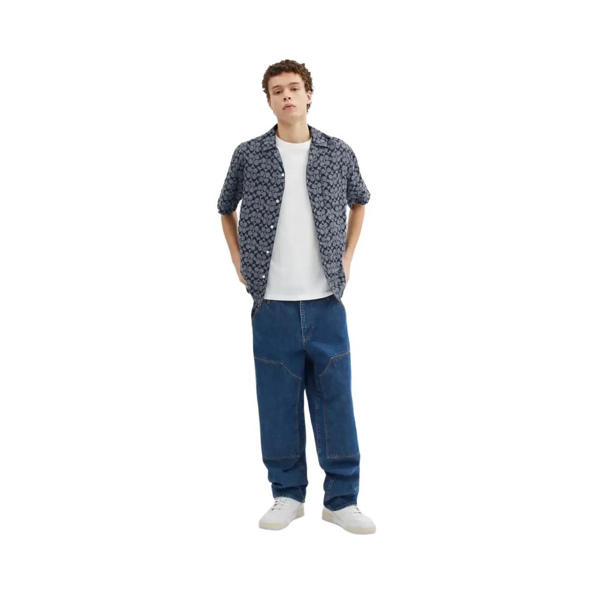 Coach Signature Camp Shirt in Navy - HypeFly India View 2