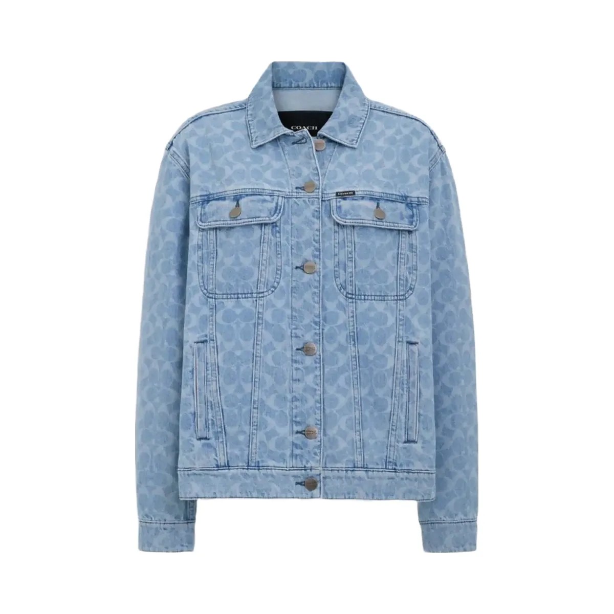 Coach Signature Denim Jacket Light Wash - HypeFly India View 1