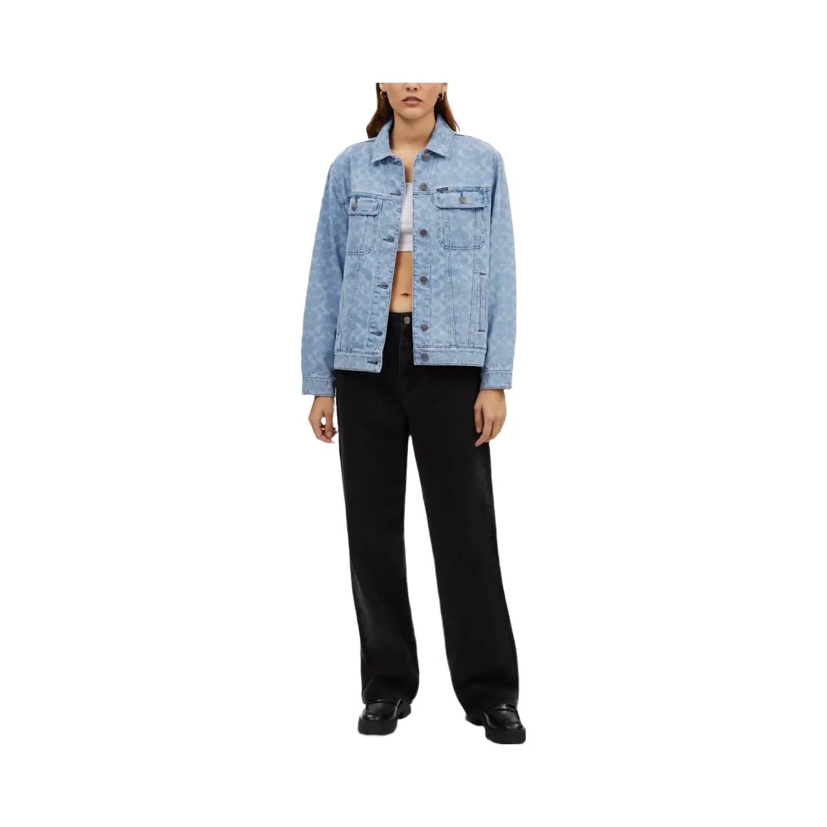 Coach Signature Denim Jacket Light Wash - HypeFly India View 2