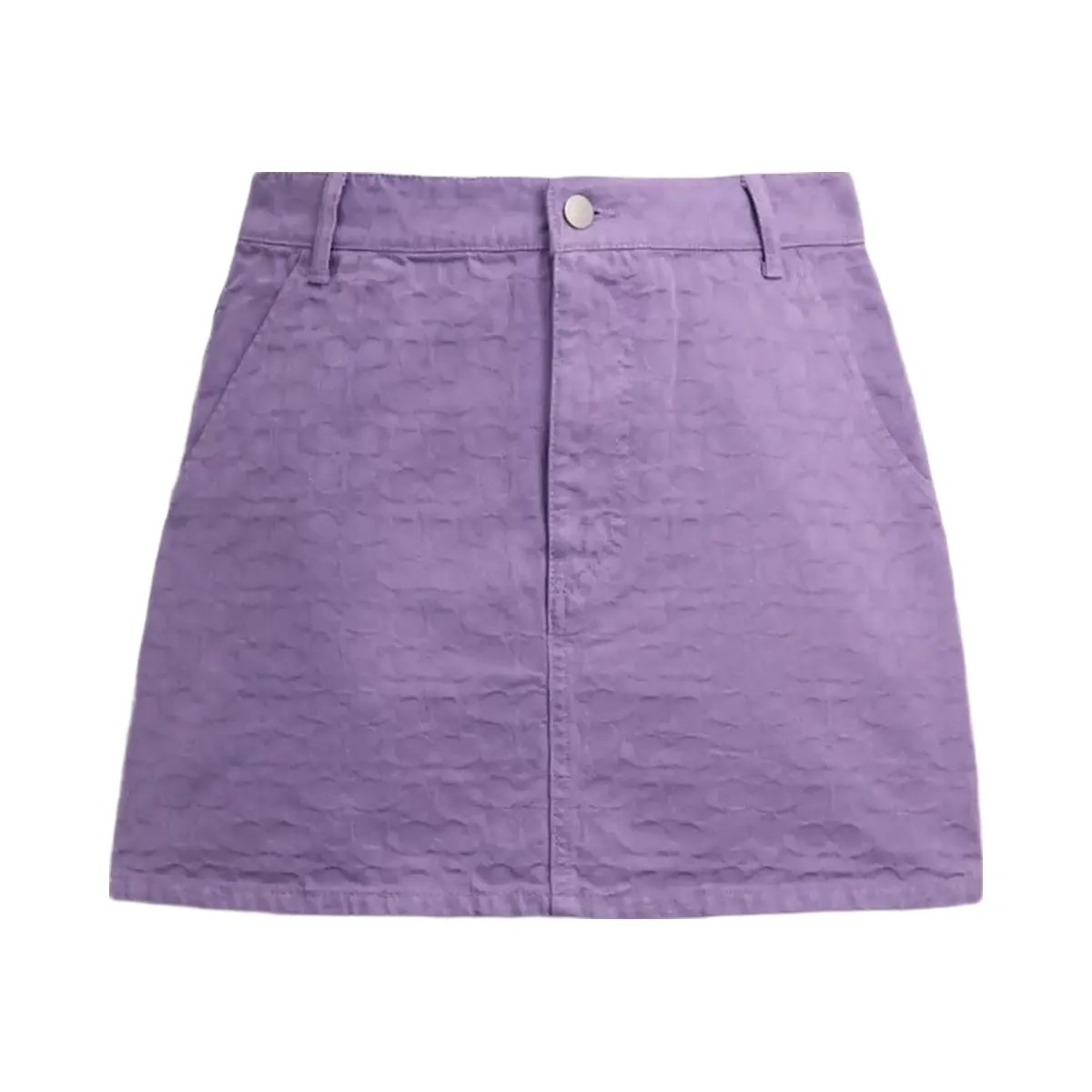 Coach Signature Denim Skirt Purple - HypeFly India View 1