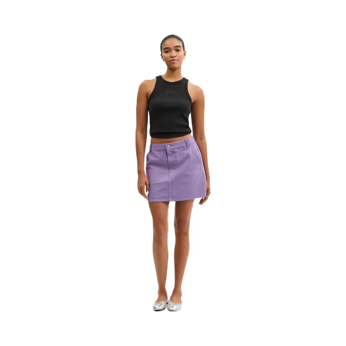 Coach Signature Denim Skirt Purple - HypeFly India View 2
