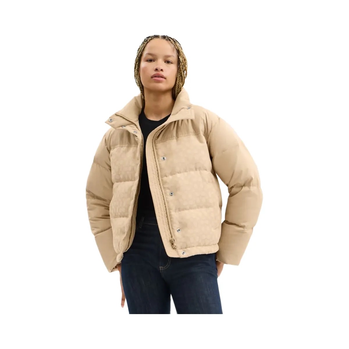 Coach Signature Down Jacket Light Khaki - HypeFly India View 2